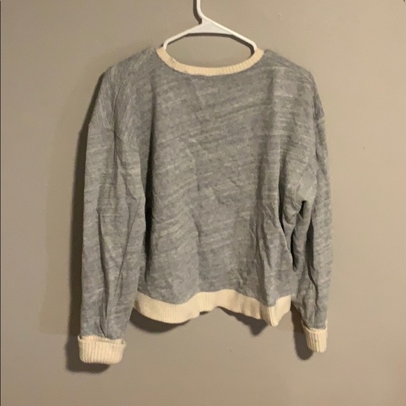J. Crew Gray/Off White Long Sleeve Sweater- XL - Picture 2 of 4